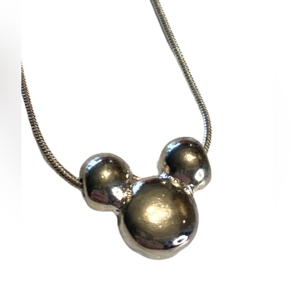 Disney Silver Necklace and Pin “N” Authentic From Disneyland 28” Kids Jewelry - Picture 2 of 5